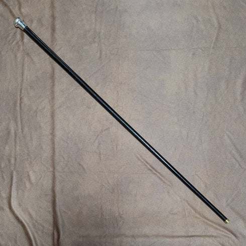 1920年頃 英国アンティーク 紳士用ステッキ 杖 純銀製 丸ハンドル 87cm